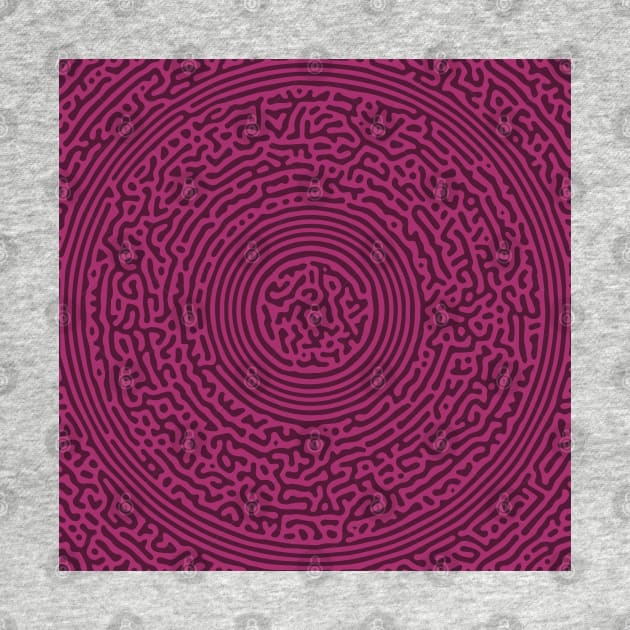 Circular Turing Pattern (Purple Pink) by John Uttley